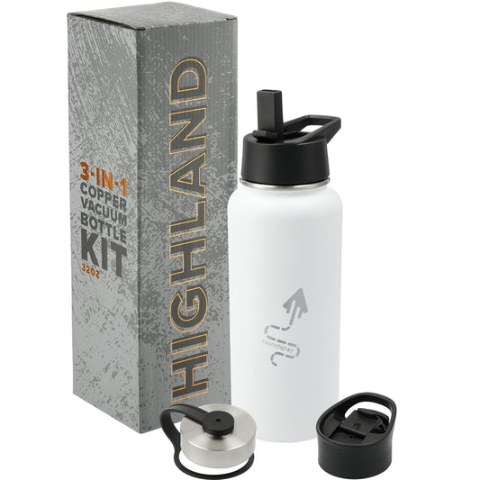 Highland 3-in-1 Copper Vacuum Bottle Kit 32oz