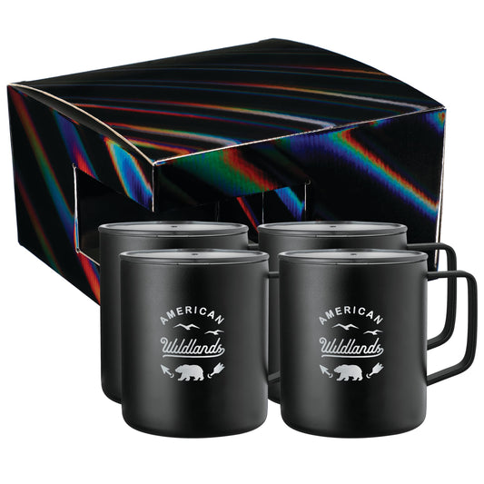 Rover Camp Mug 14oz Powder coated 4 in 1 Gift Set