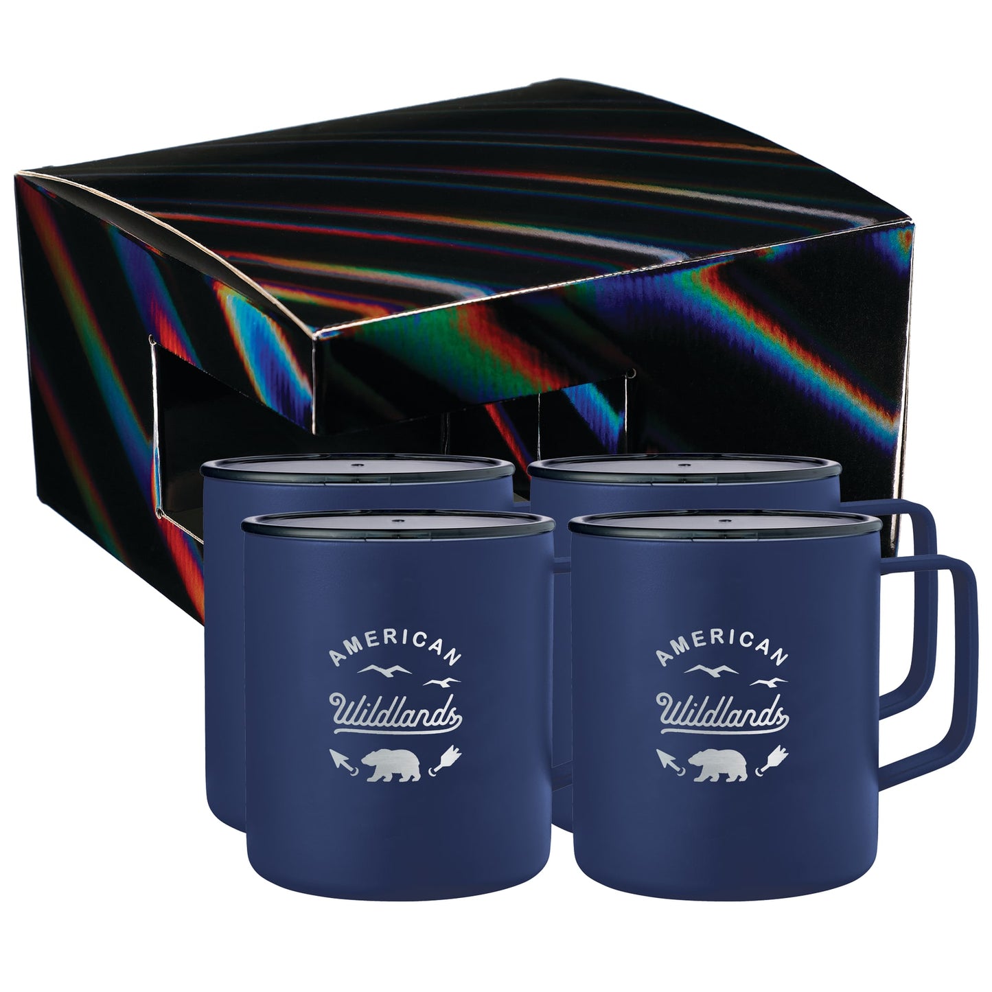 Rover Camp Mug 14oz Powder coated 4 in 1 Gift Set