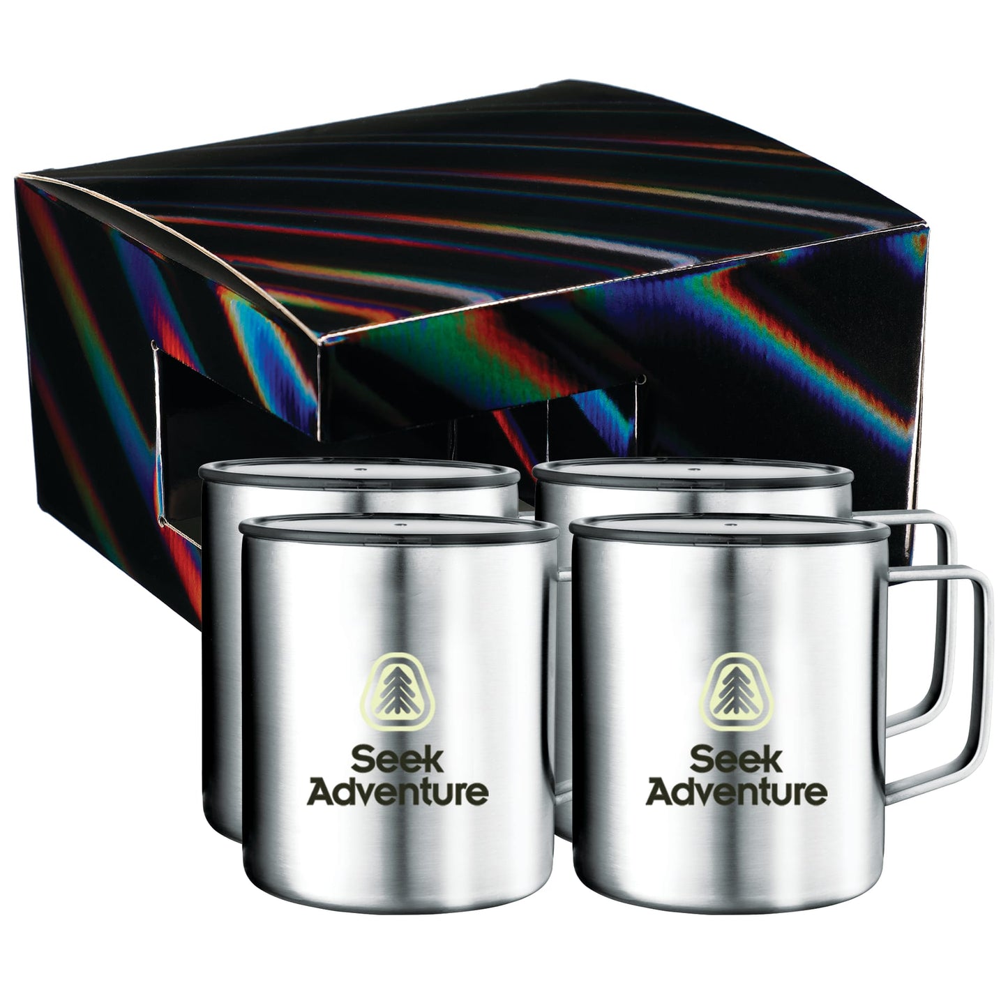 Rover Camp Mug 14oz Powder coated 4 in 1 Gift Set