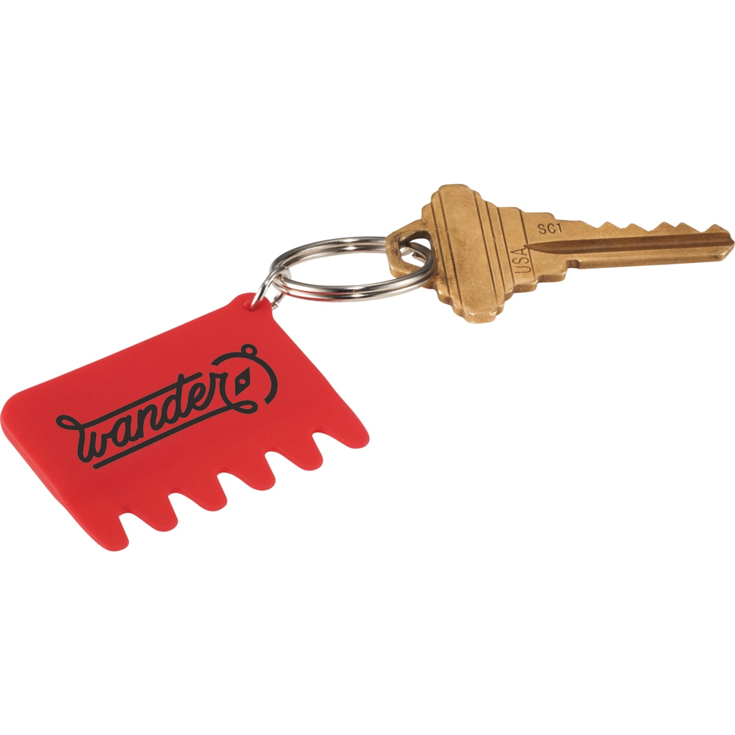 Silicone Keyboard Brush Key Ring